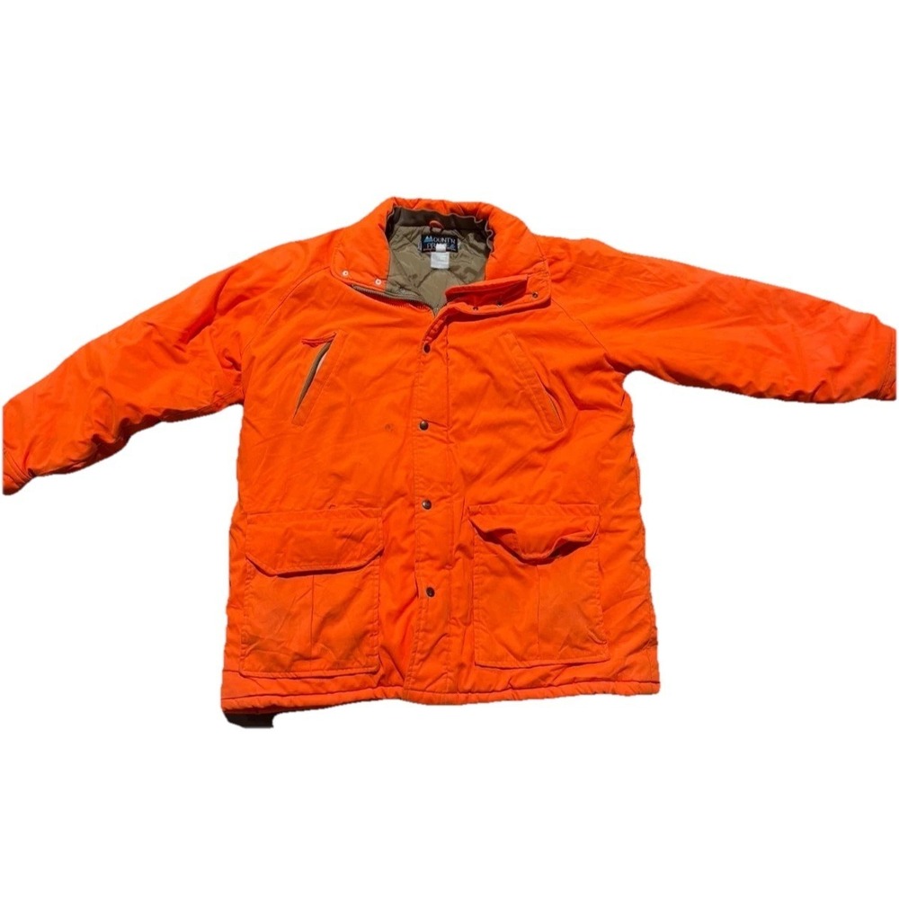 Vintage Mountn Prairie Blaze Orange Insulated Hunting Jacket Mens XL